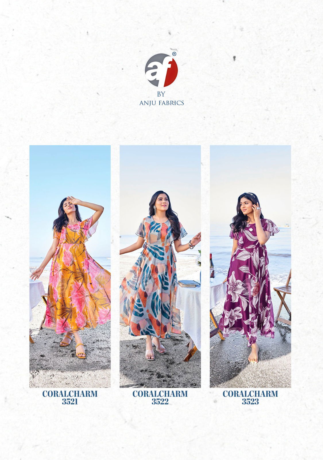 Coral Charm Vol 4 By AF Long Party Wear Kurtis Wholesale Price In Surat
